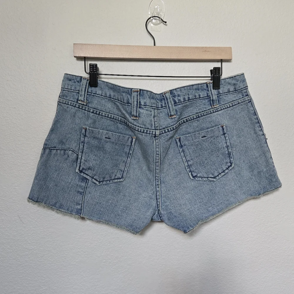 Y2K No Boundaries Denim Blue Low Rise Micro Short Shorts Size 15 Juniors